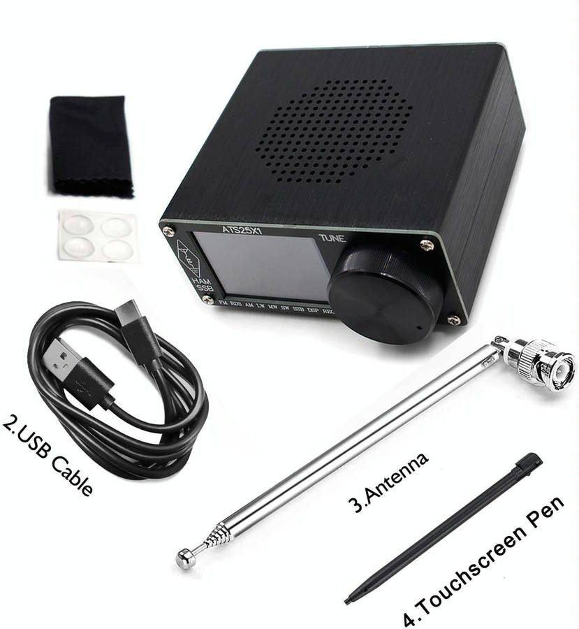 ATS-25X1 Updated Version Si4732 Chip 2.4-Inch Touch Screen All-Band Radio Receiver FM/LW/MW/SSB
