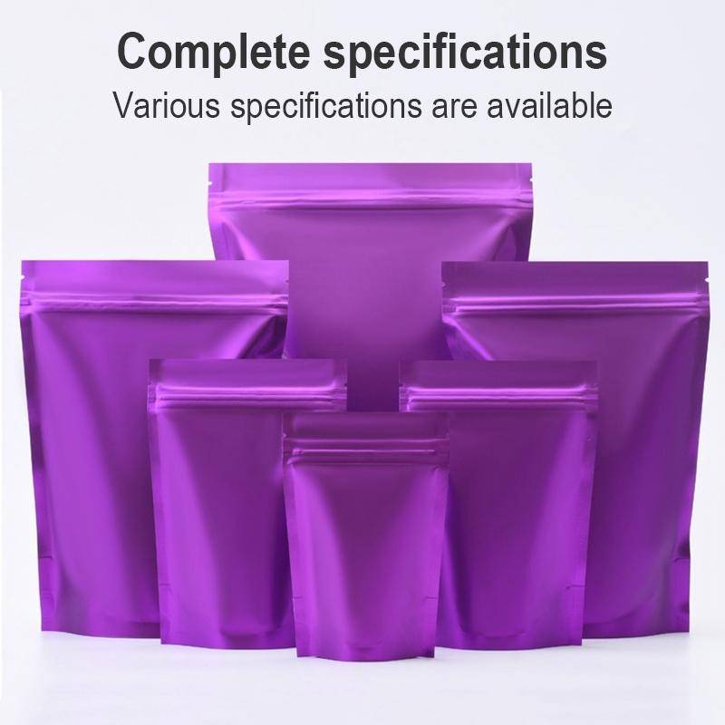 100 PCS/Set Matte Aluminum Foil Snack Stand-up Pouch, Size:20x30+5cm(Green)
