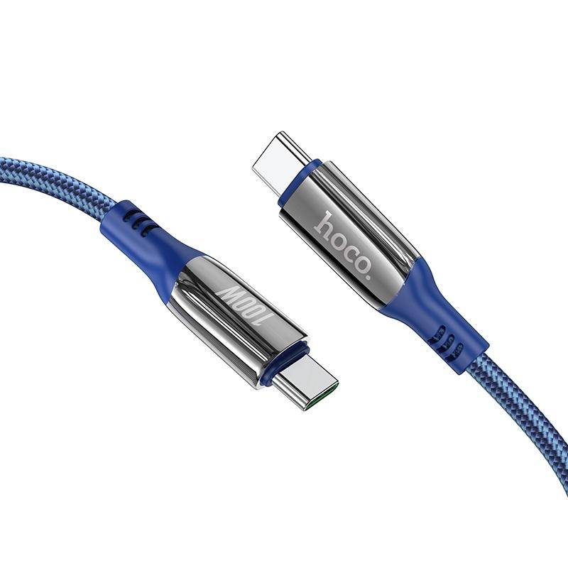 S51 100W Type-C / USB-C to Type-C / USB-C Digital Display Charging Data Cable, Length: 1.2m(Blue)