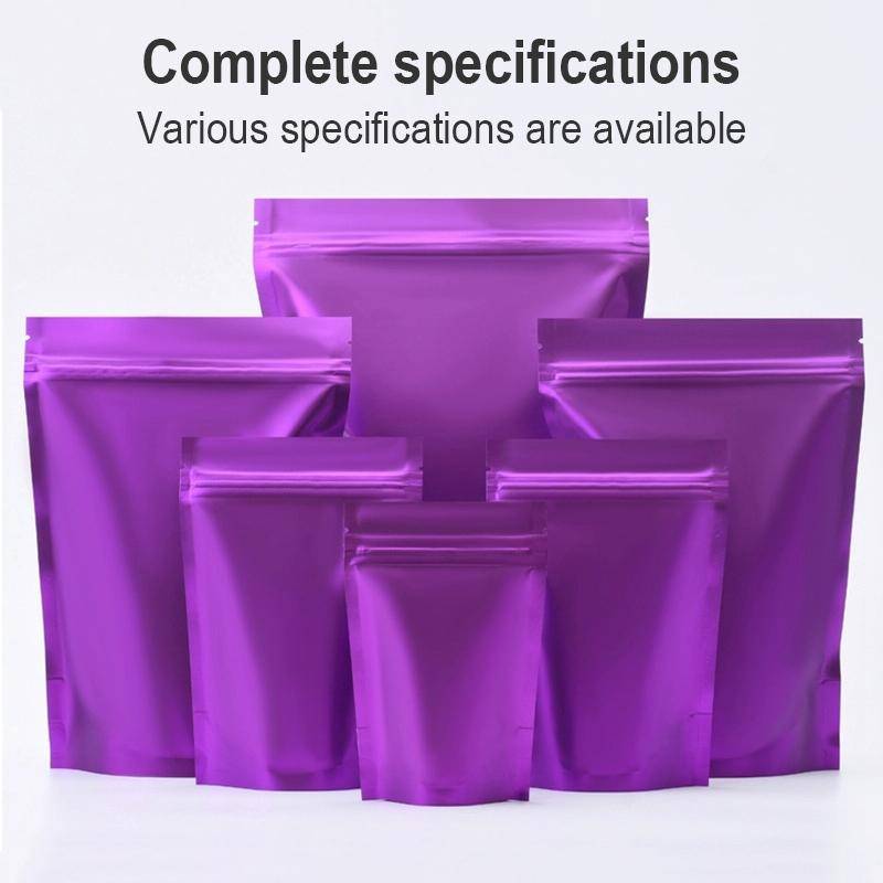 100 PCS/Set Matte Aluminum Foil Snack Stand-up Pouch, Size:15x22+4cm(Green)