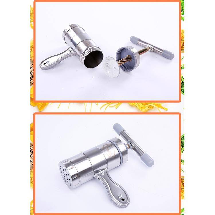 Household Stainless Steel Manual Pasta Machine Hand Pressure Noodle Machine Noodle Maker with 5 M...