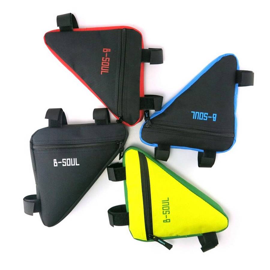 Triangle Bike Bag Front Tube Frame Cycling Bicycle Bags Waterproof MTB Road Pouch Holder Saddle(R...