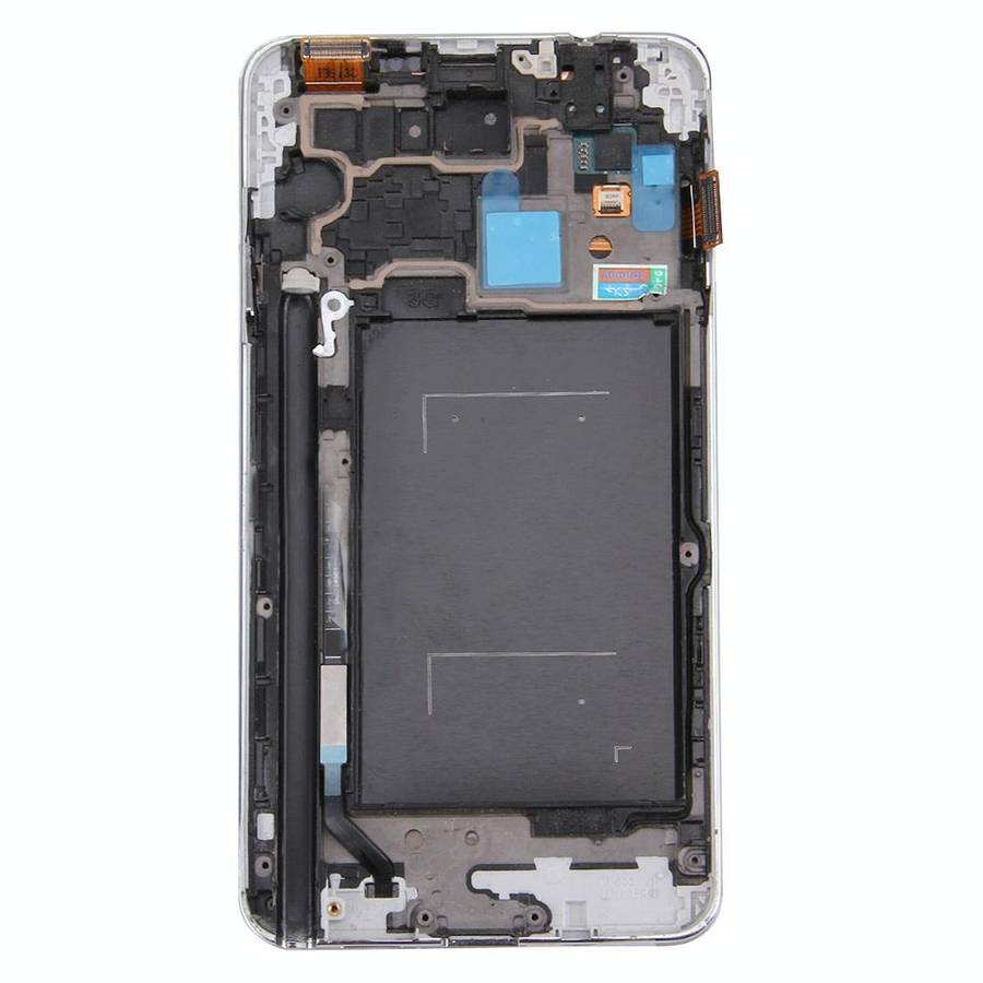 Original LCD Display + Touch Panel with Frame for Galaxy Note III / N900(White)