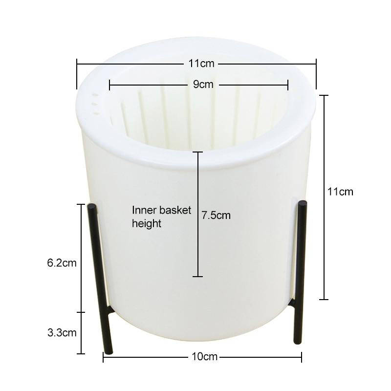 110mm PP Planter Flower Pot Automatic Water-absorbing Lazy Flower Pot, with Shelf