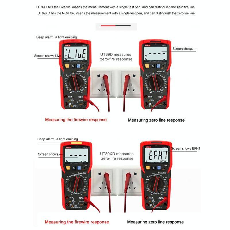 UNI-T UT89XD Digital High-Precision Multimeter Digital Display Multi-Meter