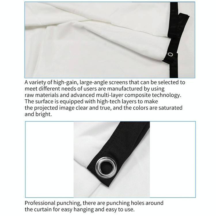 Simple Folding Thin Polyester Projector Film Curtain, Size:150 inch 4:3