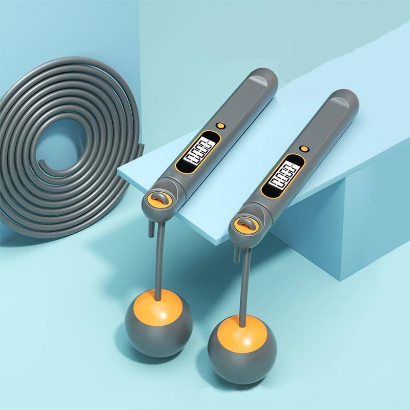 Smart Corded / Cordless Dual-Use Bluetooth APP Counting Skipping Rope(Gray)
