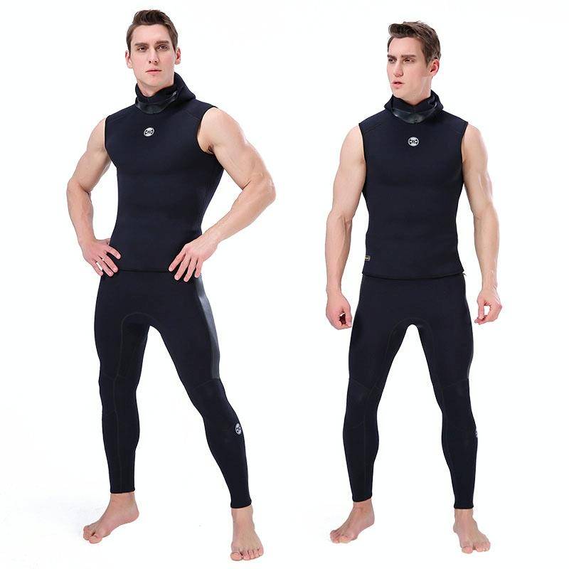 Slinx Hood Keep Warm Surf Diving Vest With Headgear, Size: S(Black)