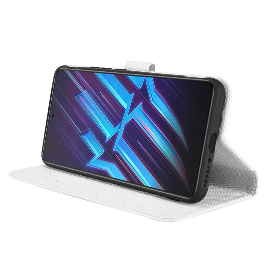 For ZTE Nubia Red Magic 6R Diamond Texture Leather Phone Case(White)