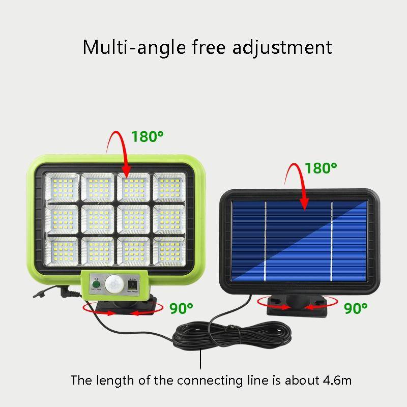 12 x 12 COB Outdoor Waterproof Solar Split Type Wall Light Human Induction Garden Corridor Househ...