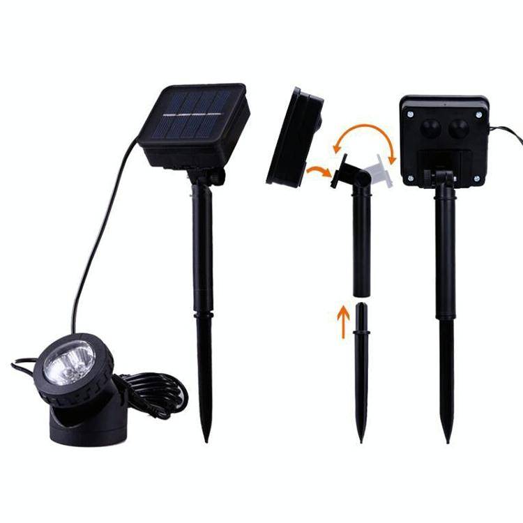Single Head LED Outdoor Waterproof Solar Underwater Spotlight Floodlight
