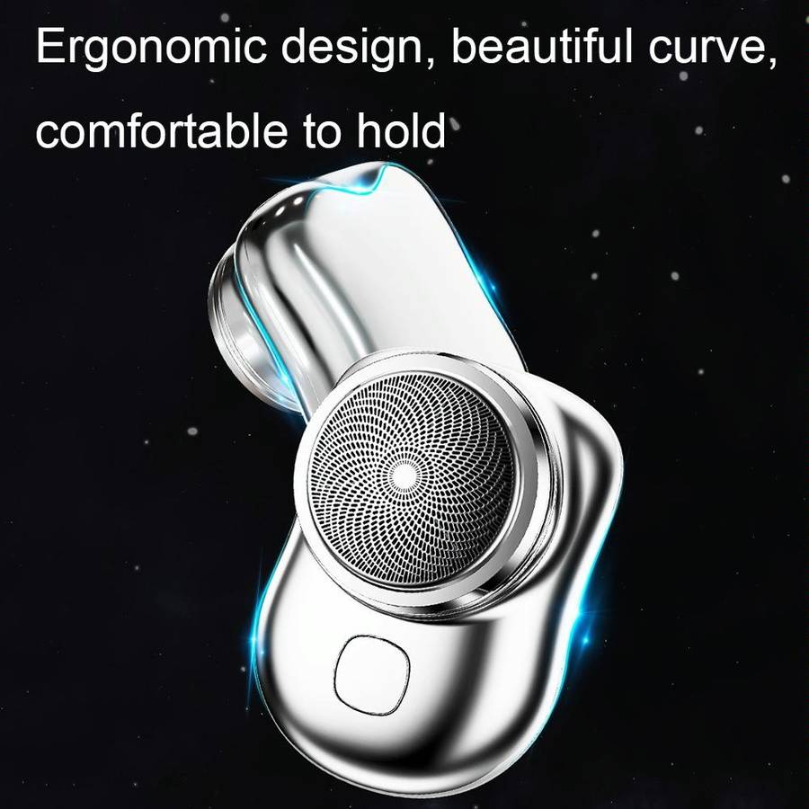 Electric Mini Shaver USB Rechargeable Waterproof Portable Razor(Gradient Blue)