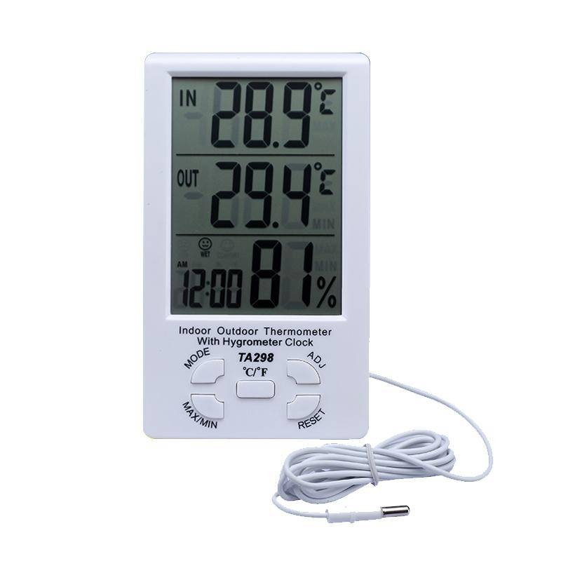 TA298 Digital LCD Humidity / Hygrometer and Thermometer with Extra Sensor Cable