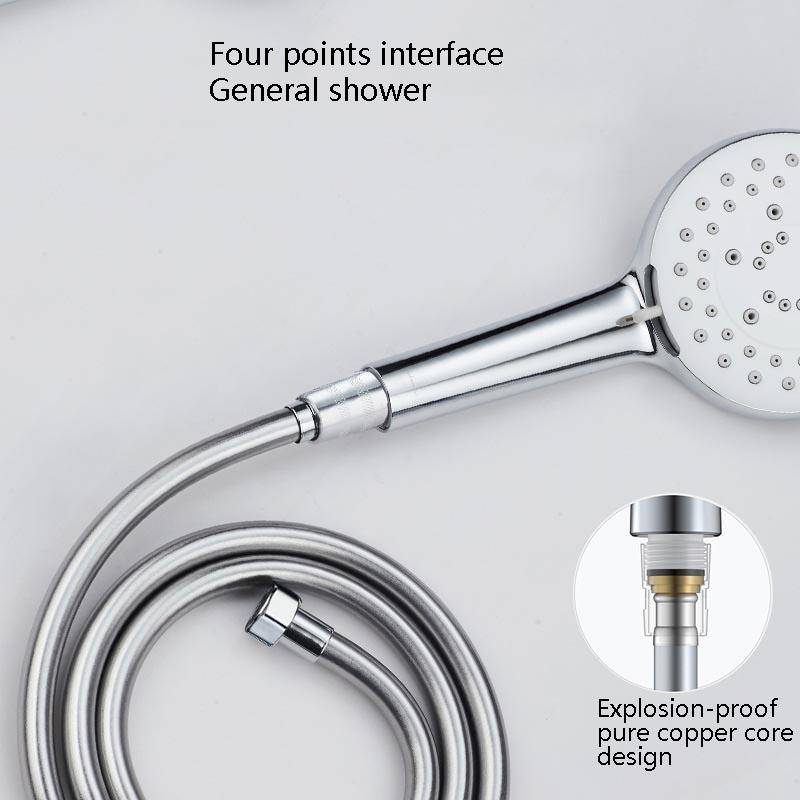 Shower Hose Water Heater Rain Shower Bathroom Stainless Steel Shower PVC Nozzle Hose, Specificati...