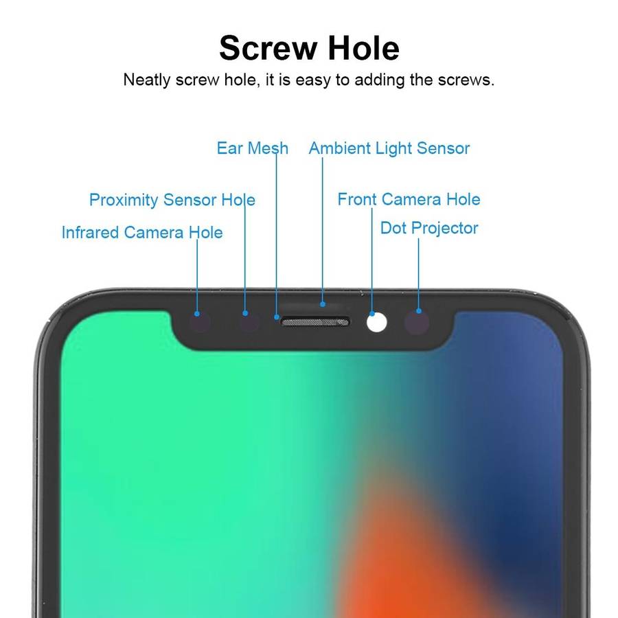 Soft OLED LCD Screen for iPhone X with Digitizer Full Assembly(Black)