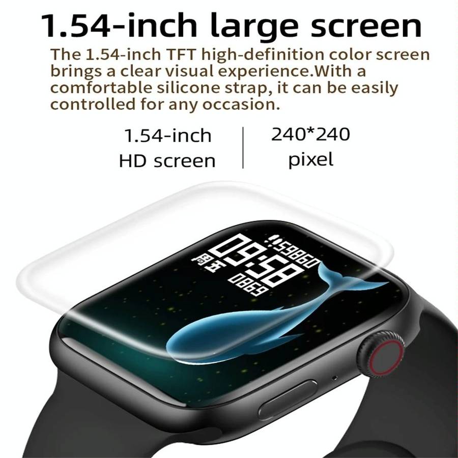 T500 Plus 1.44 inch Color Screen Smart Watch,Support Heart Rate Monitoring/Blood Pressure Monitor...