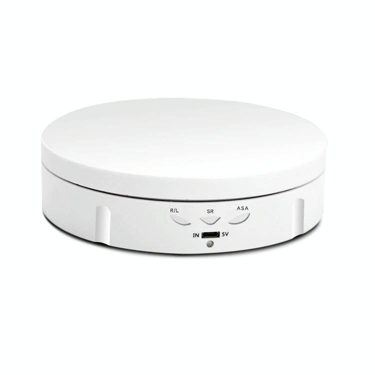 14.6cm Remote USB Electric Rotating Turntable Display Stand, Load: 10kg(White)