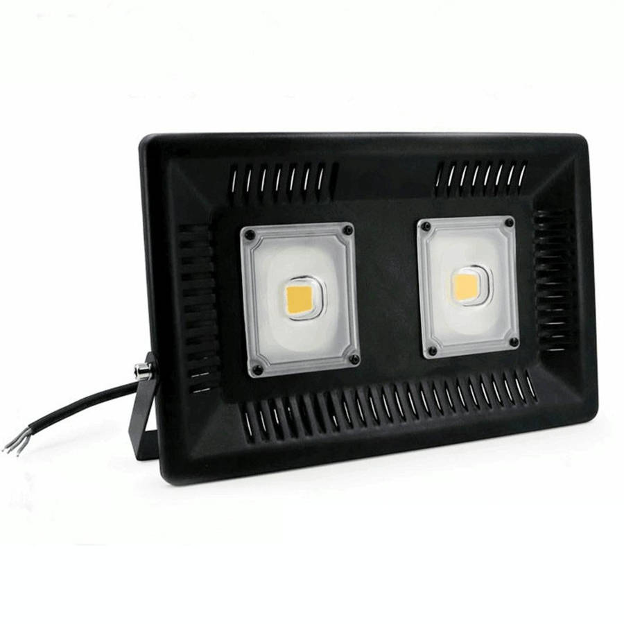 100W Waterproof LED Floodlight Lamp, 2 x 48 LED SMD 2835, Luminous Flux: > 8000LM, PF > 0.9, RA >...