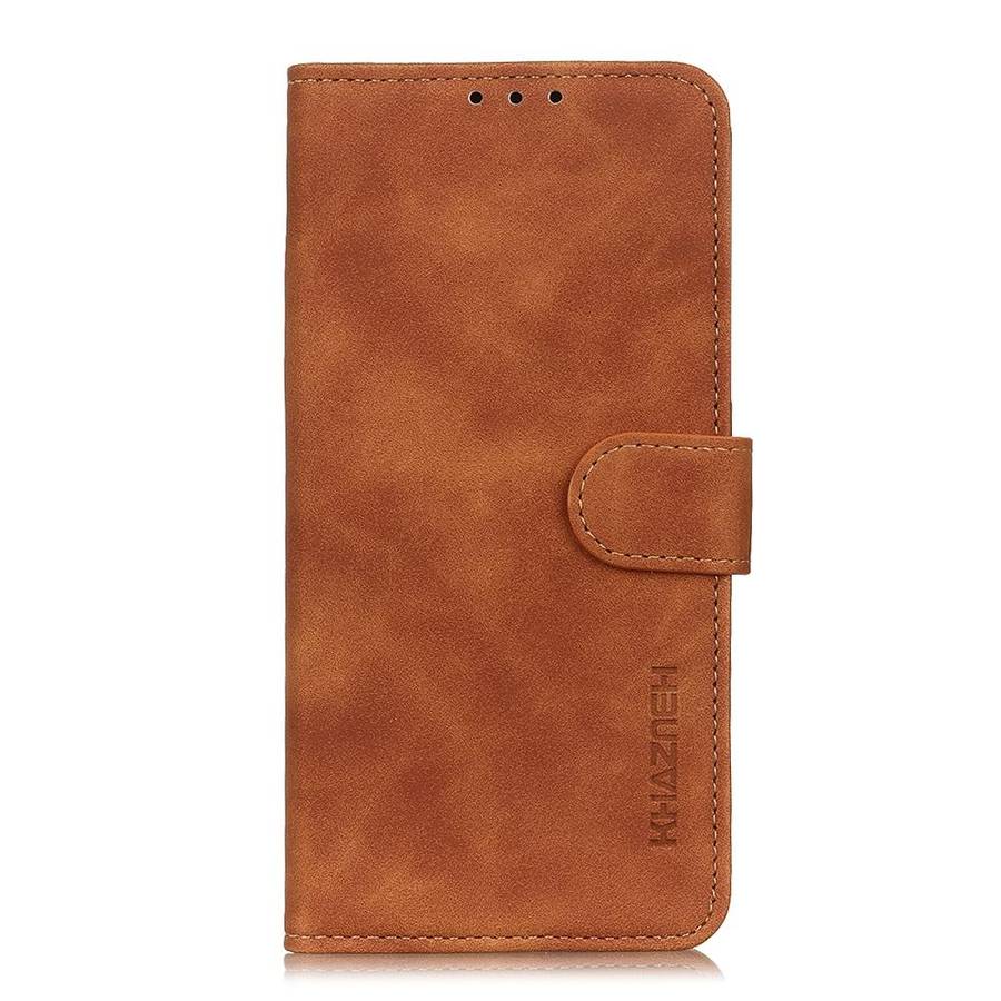 For Samsung Galaxy A23 4G KHAZNEH Retro Texture Flip Leather Phone Case(Brown)