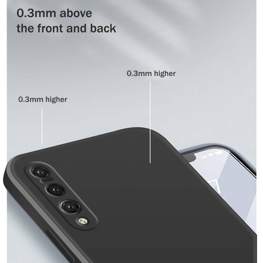 For Huawei P20 Pro Solid Color Imitation Liquid Silicone Straight Edge Dropproof Full Coverage Pr...