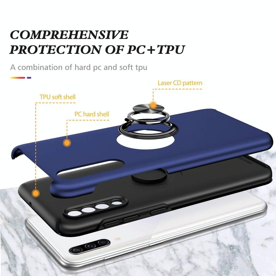 For Samsung Galaxy A30s / A50s / A50 PC + TPU Shockproof Magnetic Protective Case with Invisible ...