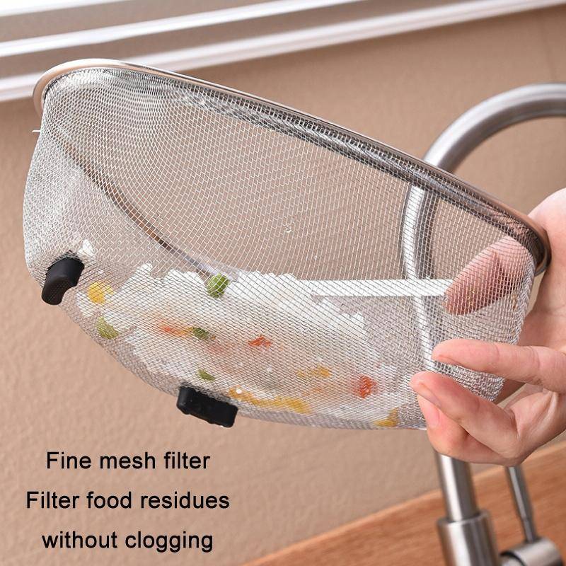 Kitchen Multifunctional Stainless Steel Triangle Sink Drain Basket, Style: Standing