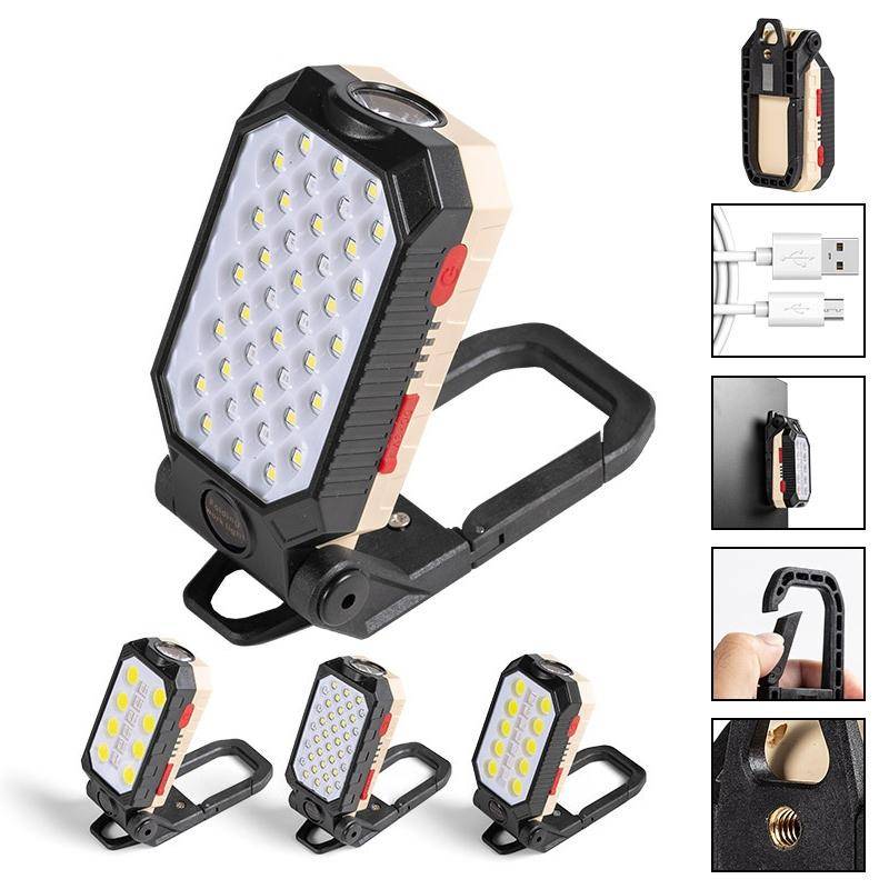 E-SMARTER COB Work Light USB Emergency Flashlight Maintenance Lamp, Style: W599A 10 Hole