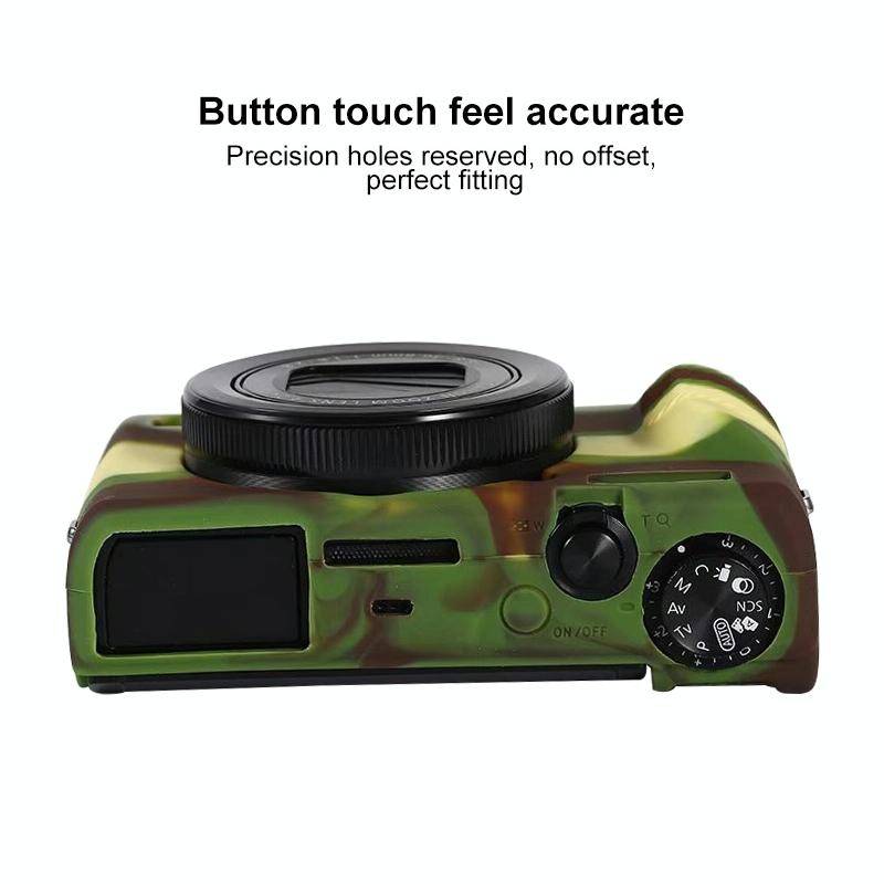 For Canon PowerShot G7 X Mark III / G7X III / G7X3 Soft Silicone Protective Case(Camouflage)