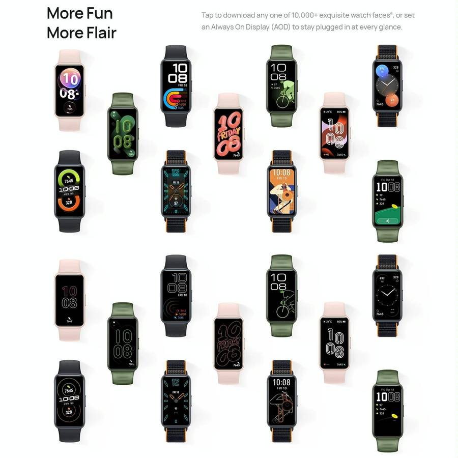HUAWEI Band 8 Standard 1.47 inch AMOLED Smart Watch, Support Heart Rate / Blood Pressure / Blood ...