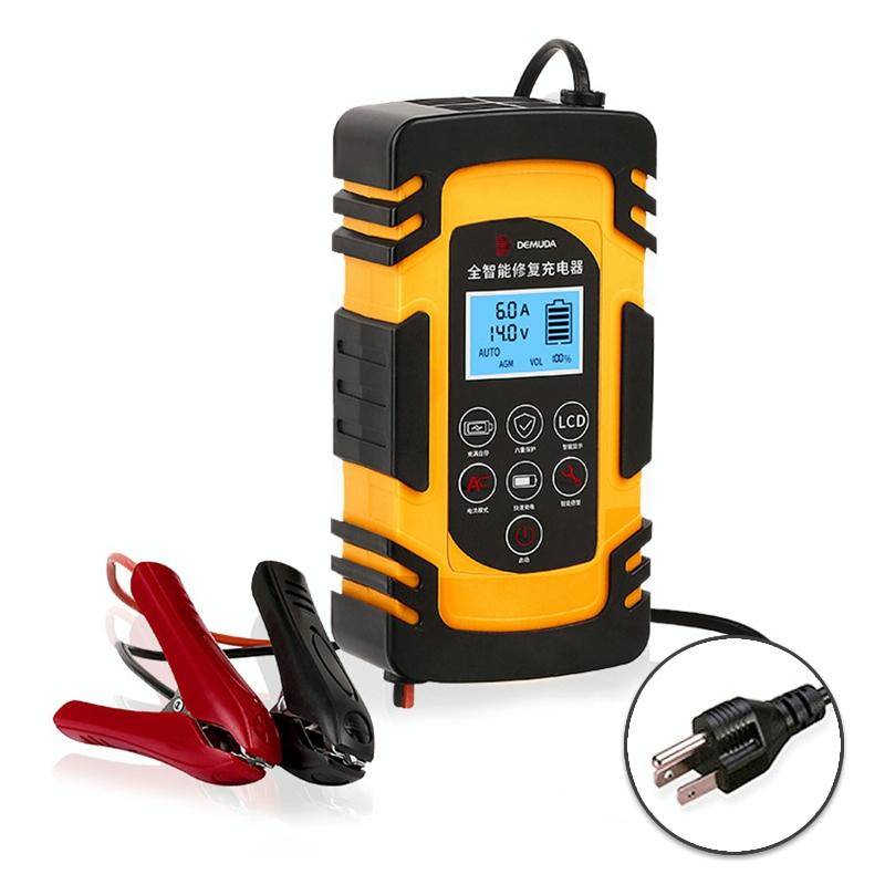 DEMUDA DC-80 Car Battery Charger 12V/24V Intelligent Pulse Repair Type Lead-acid Battery, Plug Ty...