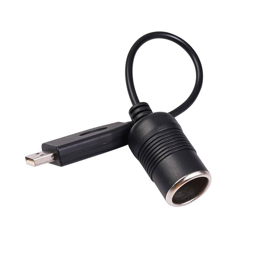 Car Converter USB Port to Car Cigarette Lighter Socket Female 5V to 12V Boost Power Adapter Cable...