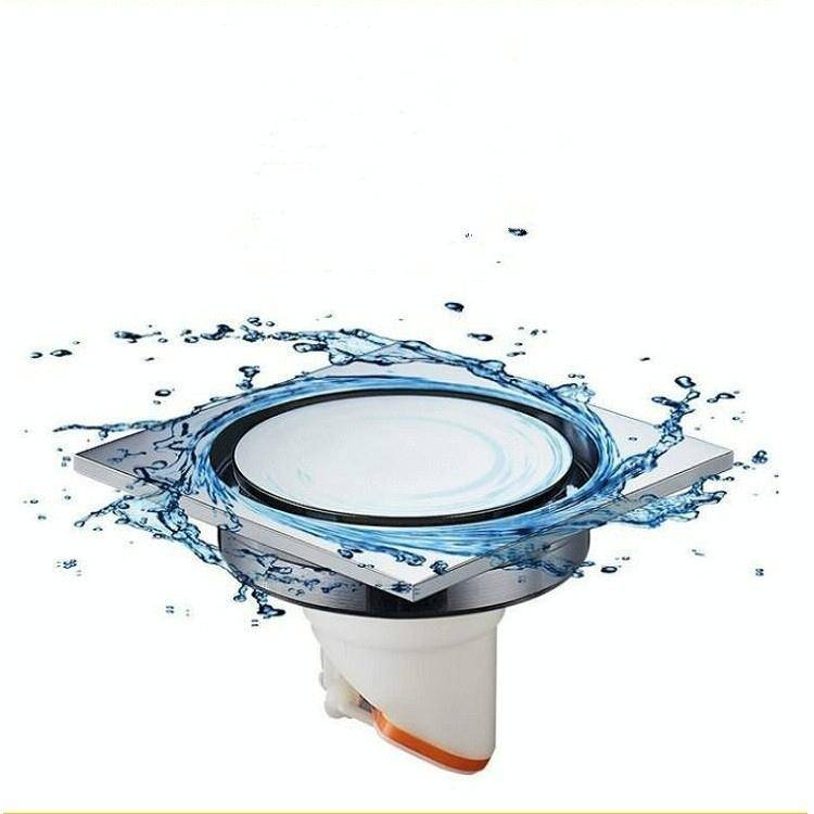 Kitchen Toilet Sewer Deodorant Anti-flooding Anti-odor Invisible Floor Drain(Brushed Silver)