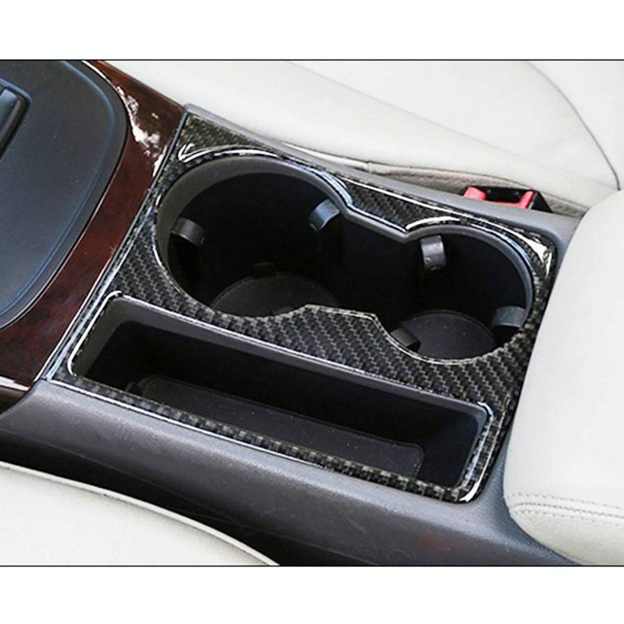 Car Carbon Fiber Water Cup Holder Decorative Sticker for Audi A4L / A5 / Q5 2009-2016