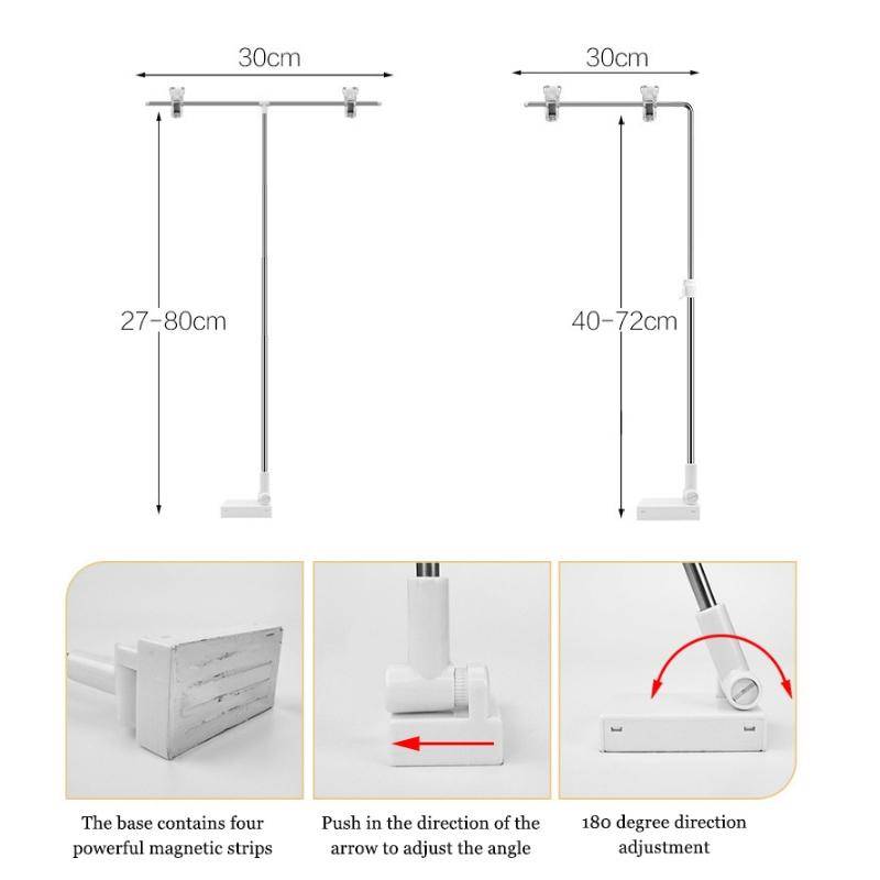 Photography Backdrop Stand Camera Photo Background Props,Style: T-type Magnetic 80cm