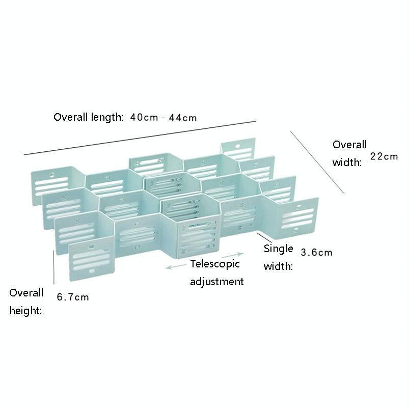5 PCS TM19009 Drawers Storage Separator Retractable Drawer Divider(White)