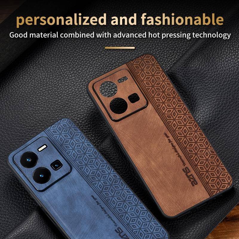 For vivo Y35 4G AZNS 3D Embossed Skin Feel Phone Case(Black)