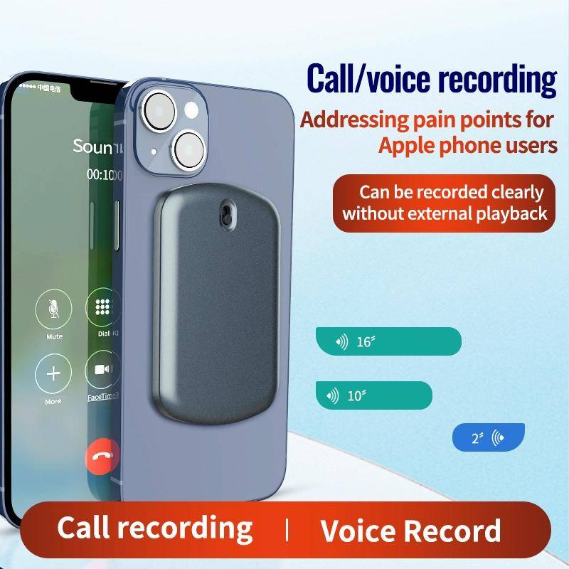 JNN A1 Strong Magnetic Mobile Call Voice Recorder, Memory:8GB(Black)