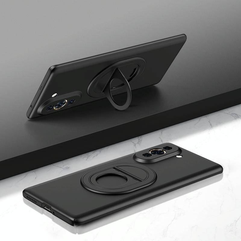 For Huawei Nova 10 Magsafe Hidden Fold Holder Full Coverage Shockproof Phone Case(Black)