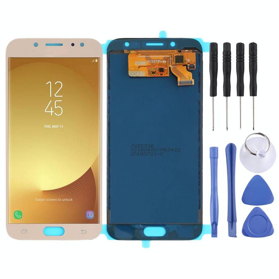TFT LCD Screen for Galaxy J7 (2017), J730F/DS, J730FM/DS With Digitizer Full Assembly (Gold)