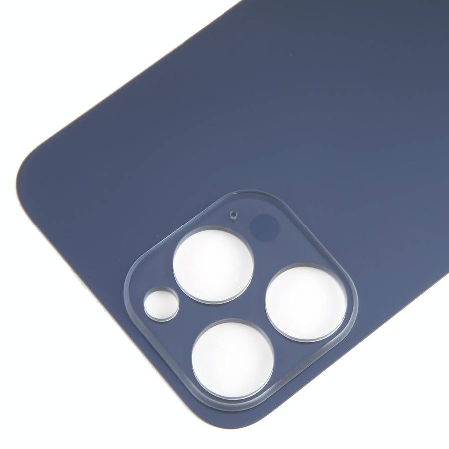 For iPhone 15 Pro Glass Battery Back Cover(Blue)