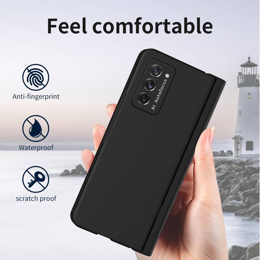 For Samsung Galaxy Z Fold2 5G Macaron Hinge Phone Case with Stylus Pen Fold Edition & Protective ...