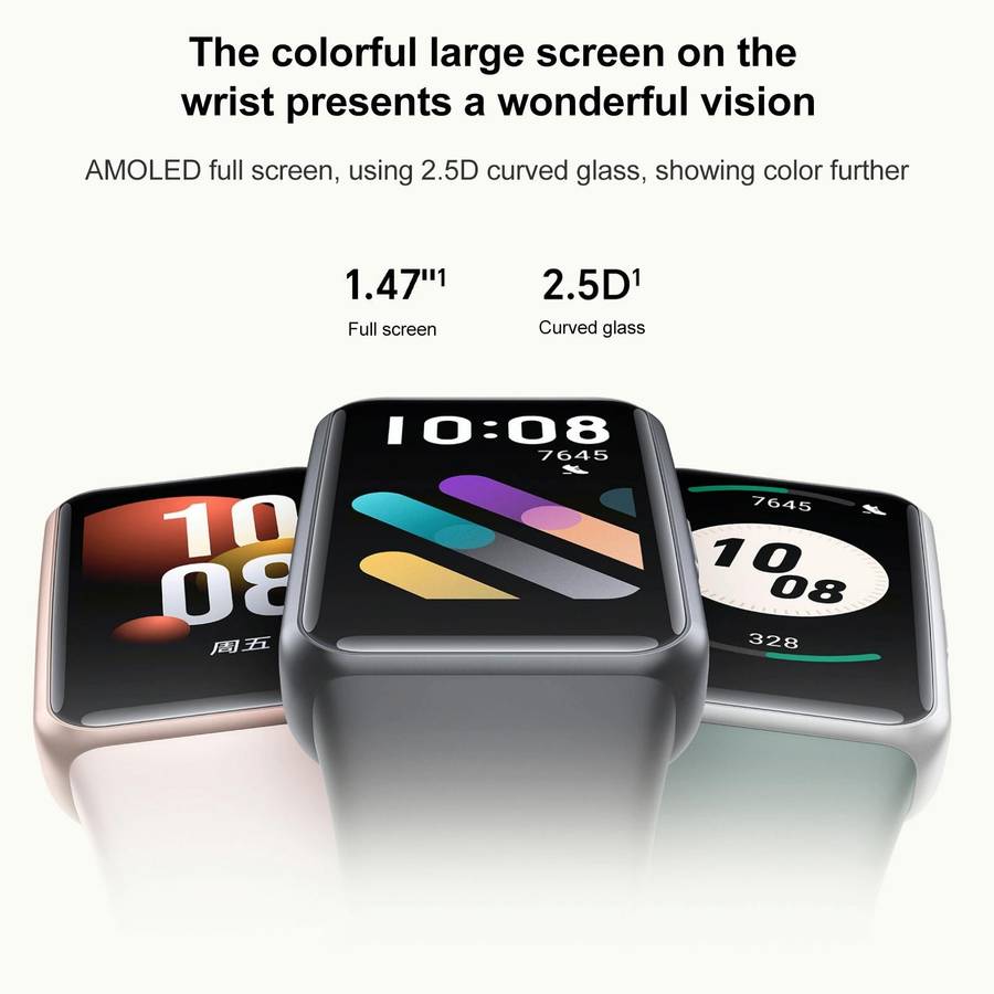 Honor Band 7 NFC, 1.47 inch AMOLED Screen, Support Heart Rate / Blood Oxygen / Sleep Monitoring(P...