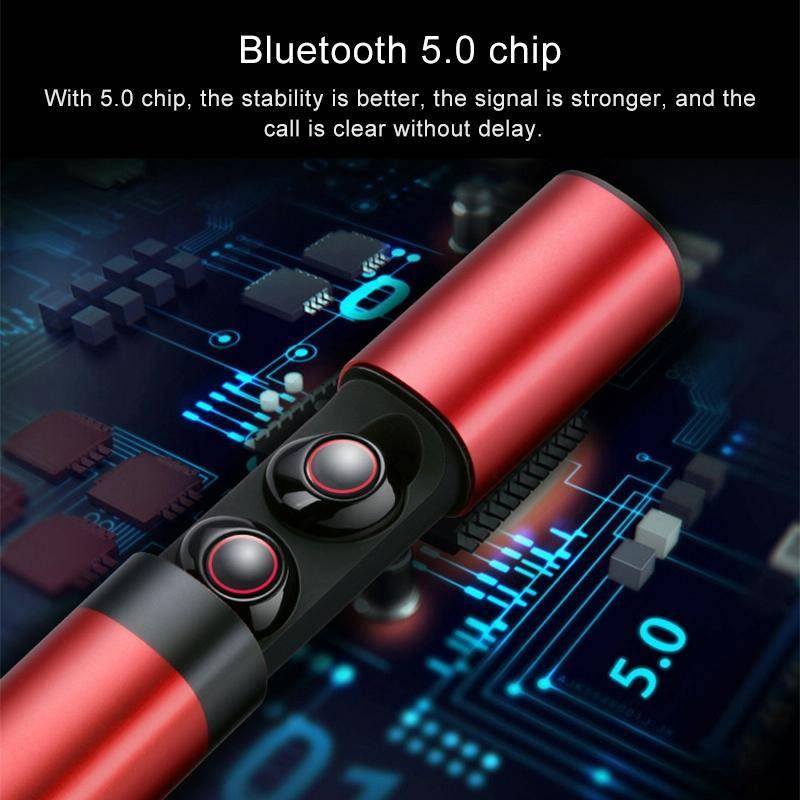 Drawer Type S2 Ear-in TWS Bluetooth V5.0 Wireless Earphones(Grey)