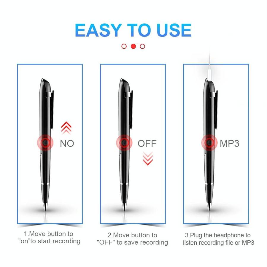 Q9 AI Intelligent High-definition Noise Reduction Conference Recording Pen Voice Control Recorder...