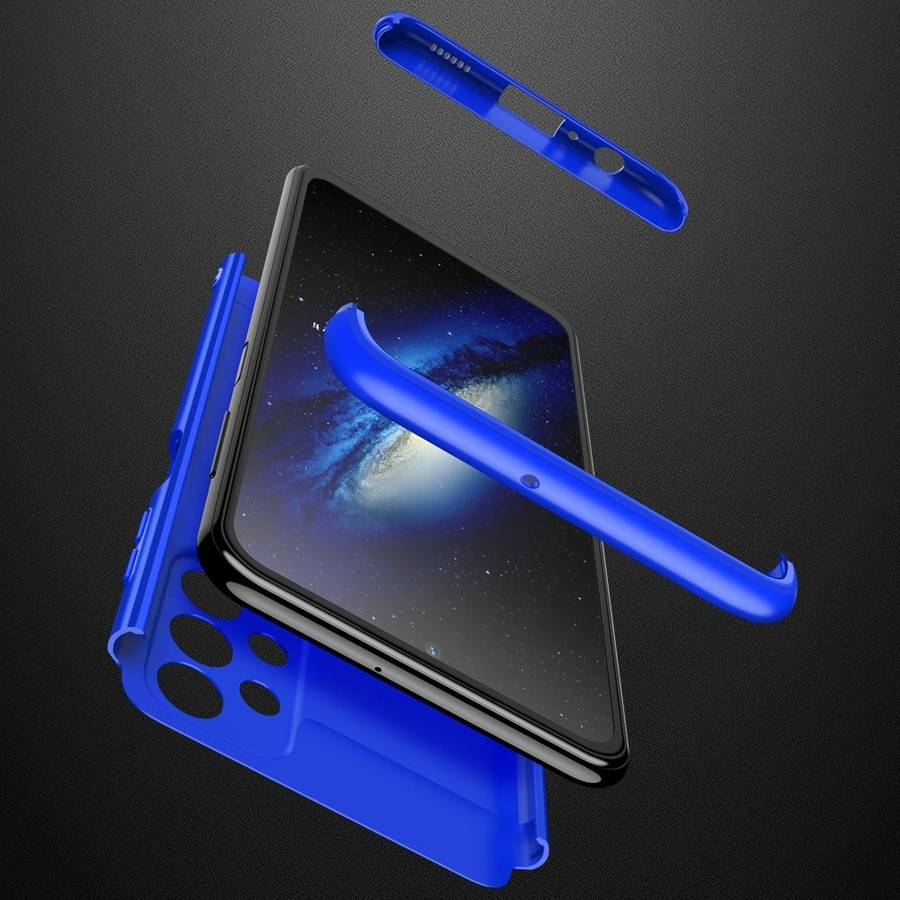 For Samsung Galaxy A13 4G GKK Three Stage Splicing Full Coverage PC Phone Case(Blue)