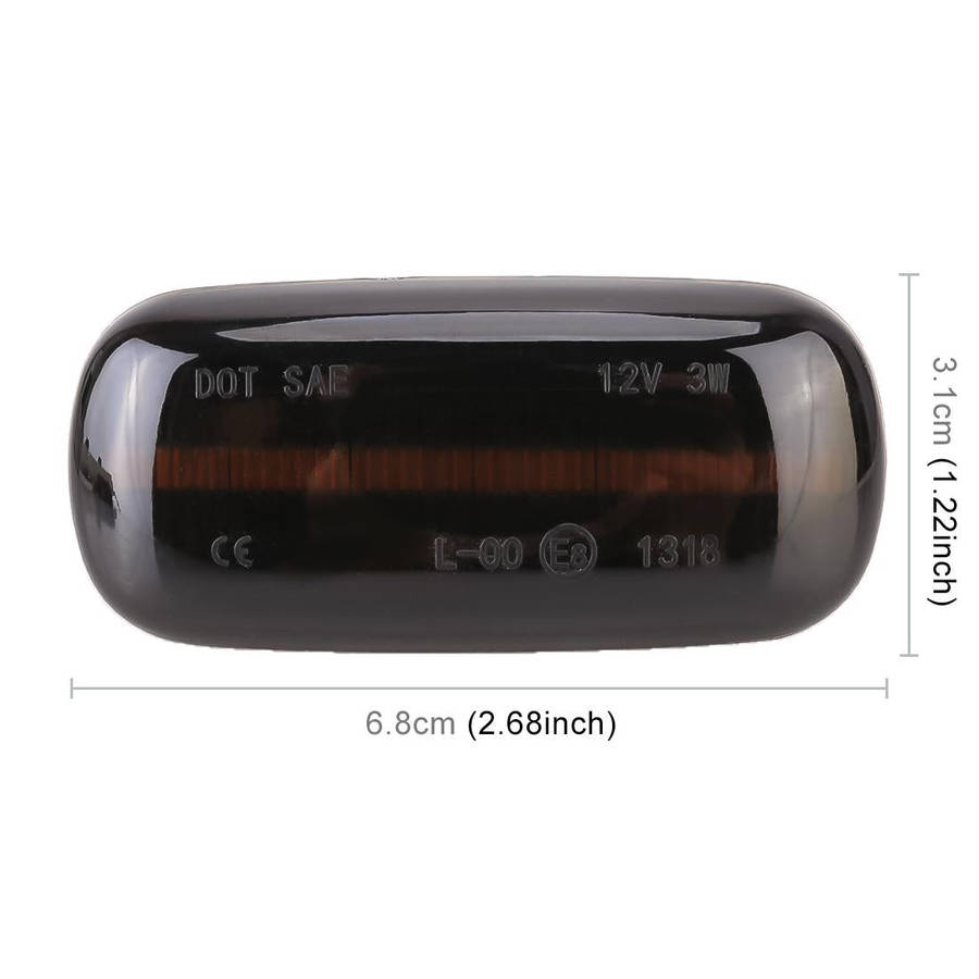 2 PCS DC12V / 3W Car LED Dynamic Blinker Side Lights Flowing Water Turn Signal Light for Audi, Ye...
