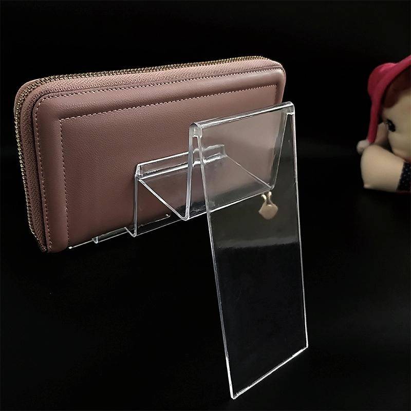 10 PCS Thickened Transparent Wallet Holder Plastic Phone Mask Display Stand Counter Display Stand...