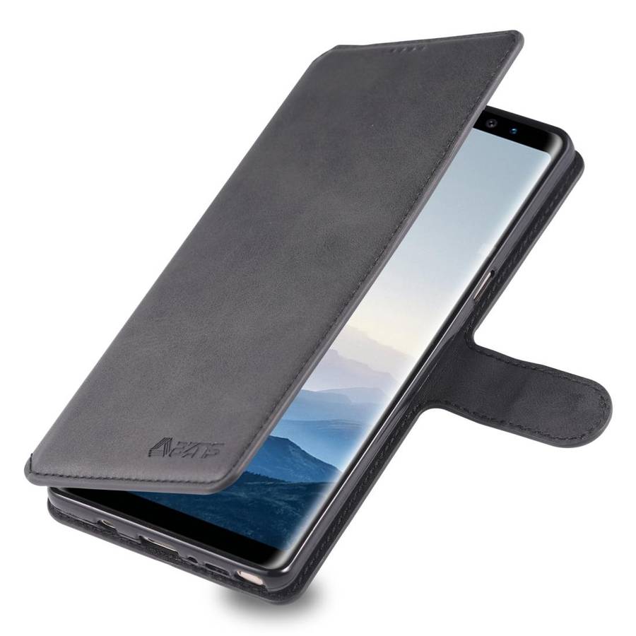 For Galaxy Note 8 AZNS Calf Texture Magnetic Horizontal Flip PU Leather Case with Holder & Card S...