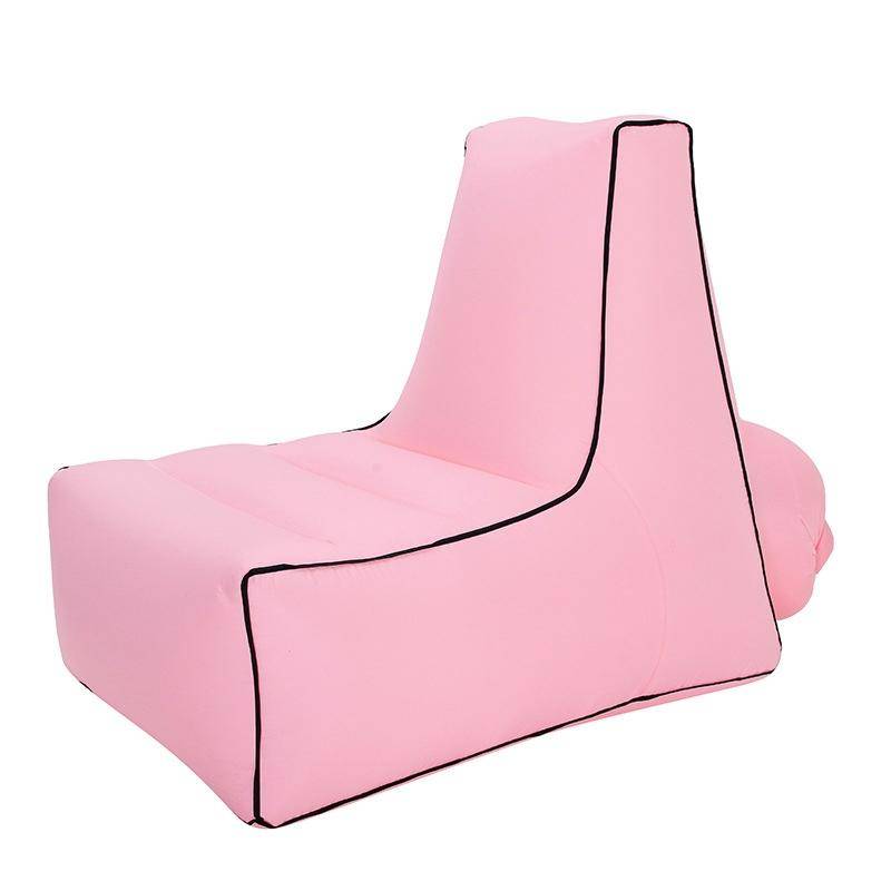 BB1082 Inflatable Sofa Inflatable Bed Outdoor Folding Portable Air Sofa Size: 85 x 80 x 75cm(Pink)