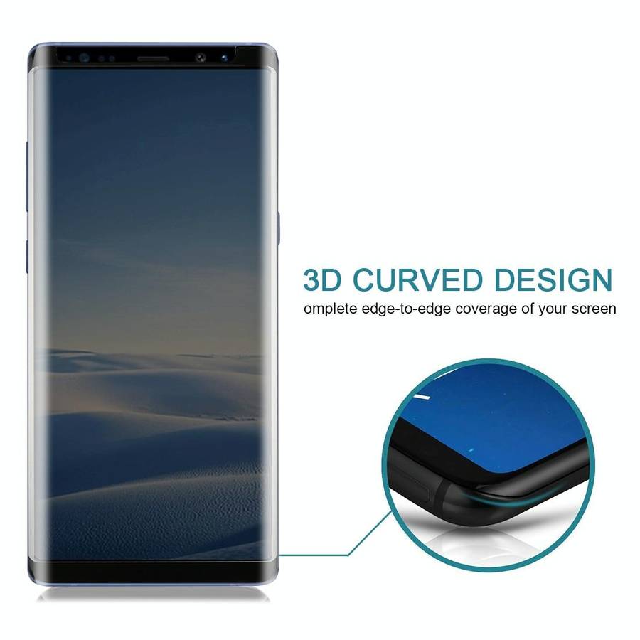 For Galaxy Note 8 0.26mm 9H Surface Hardness 3D Curved Privacy Anti-glare Non-full Screen Tempere...